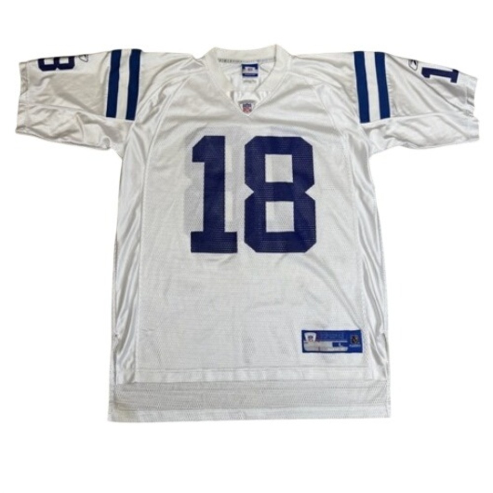 Peyton Manning Indianapolis Colts White Reebok NFL On Field Jersey (M)